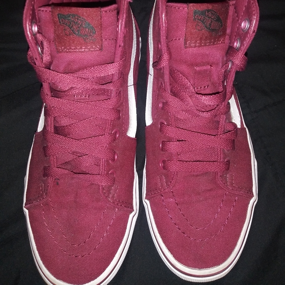 Burgundy High Top Vans - Picture 2 of 4